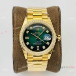 VR Factory V2 Rolex Day-date 40 mm Diamond Bezel Gold Watch